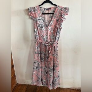 Tommy Hilfiger Geranium Women’s 14 Floral Shift Dress Preppy Chic Summer Wedding